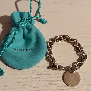 Tiffany & Co. Silver Chain Bracelet with Round Charm